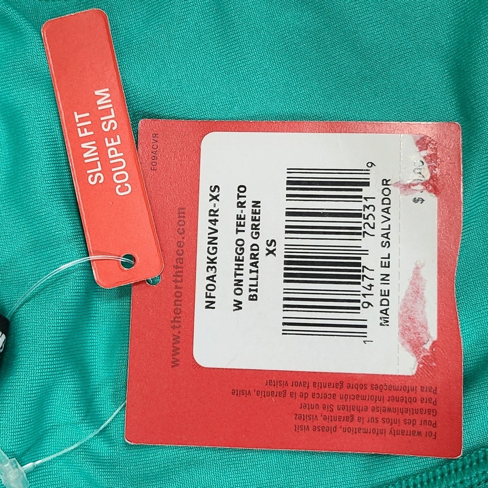 The North Face OnTheGo Billiard Green Performance Tee - Picture 8 of 10